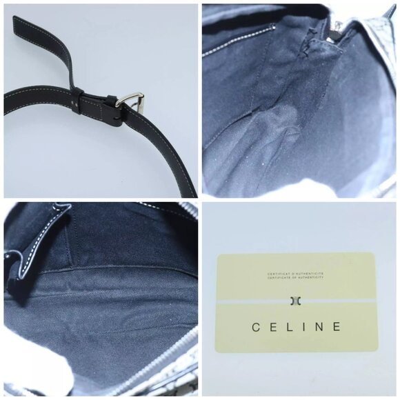 CELINE Macadam Canvas Shoulder Bag Gray Auth - Picture 15 of 15